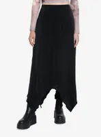 Cosmic Aura Black Hanky Hem Maxi Skirt