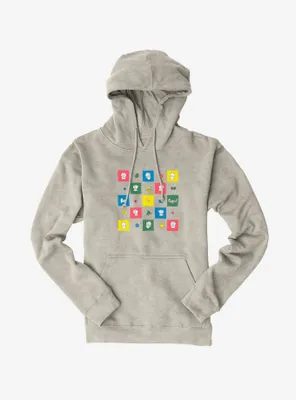Bee And Puppycat Checkerboard Icons Hoodie