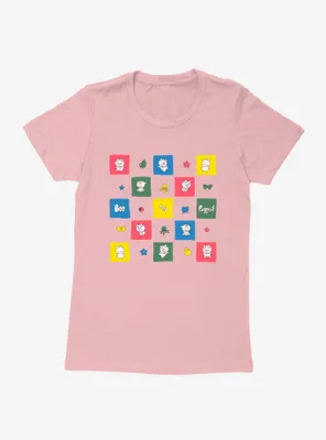 Bee And Puppycat Checkerboard Icons Womens T-Shirt