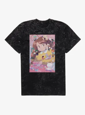 Bee And Puppycat Group Poster Mineral Wash T-Shirt