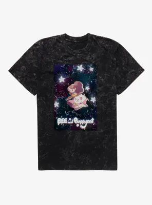 Bee And Puppycat Space Flowers Poster Mineral Wash T-Shirt