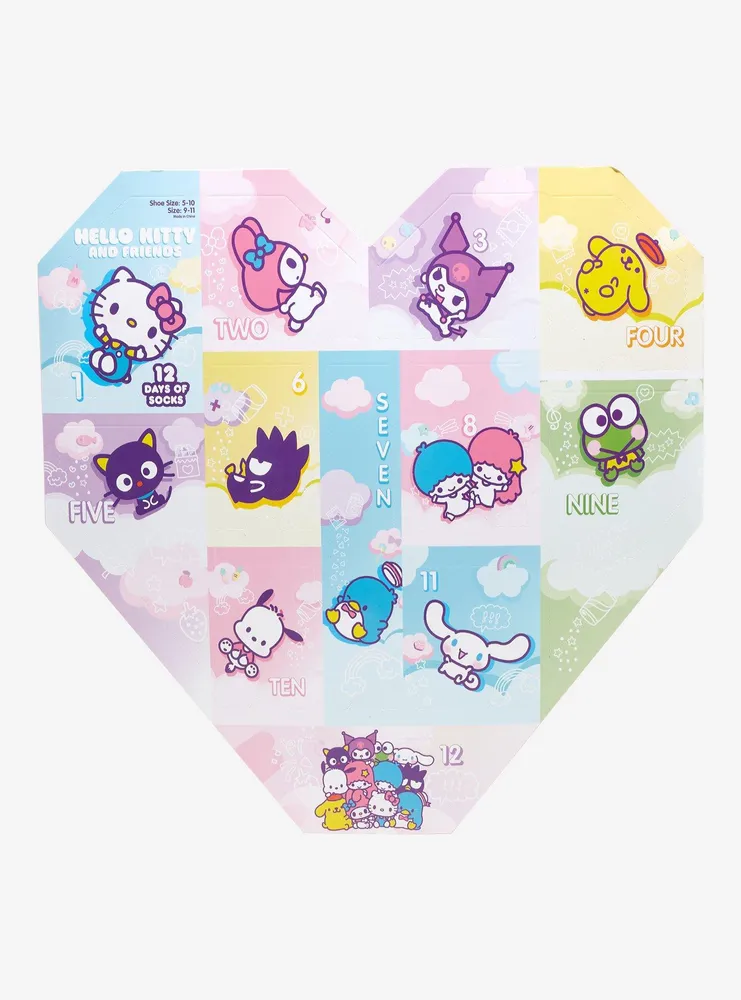 Hot Topic Hello Kitty And Friends Heart Advent Sock Set