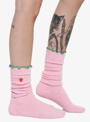 Strawberry Slouchy Cozy Socks