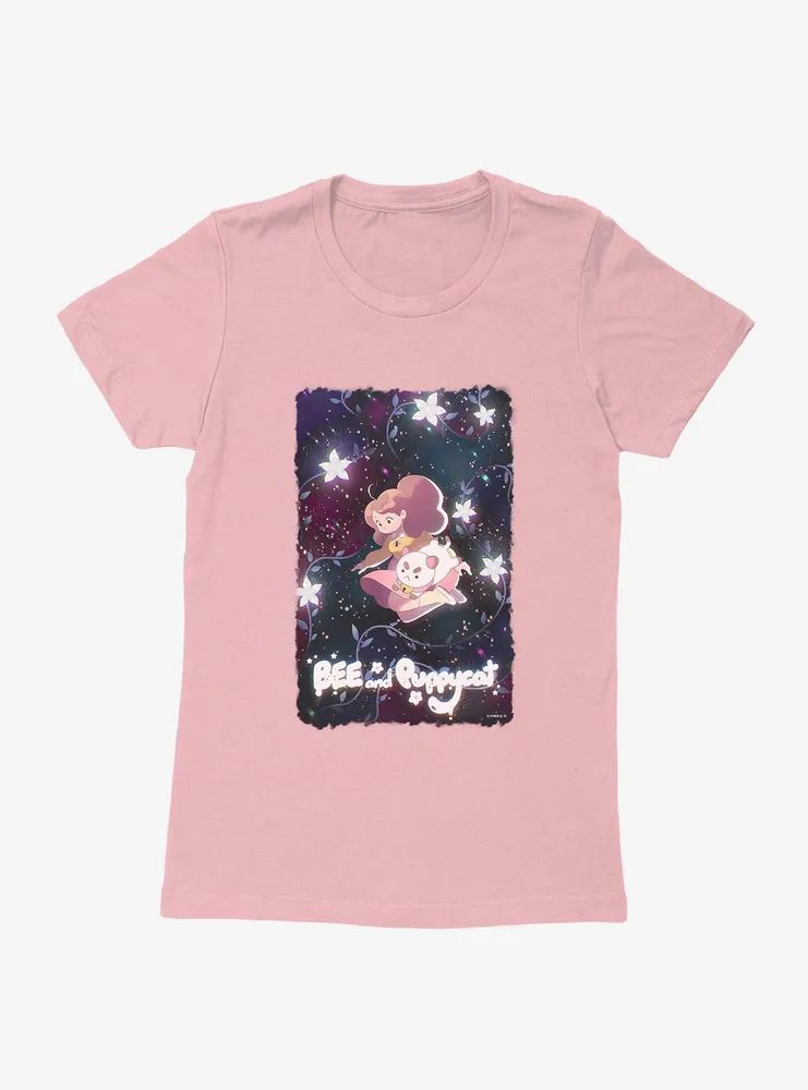 Bee And Puppycat Space Flowers Poster Womens T-Shirt