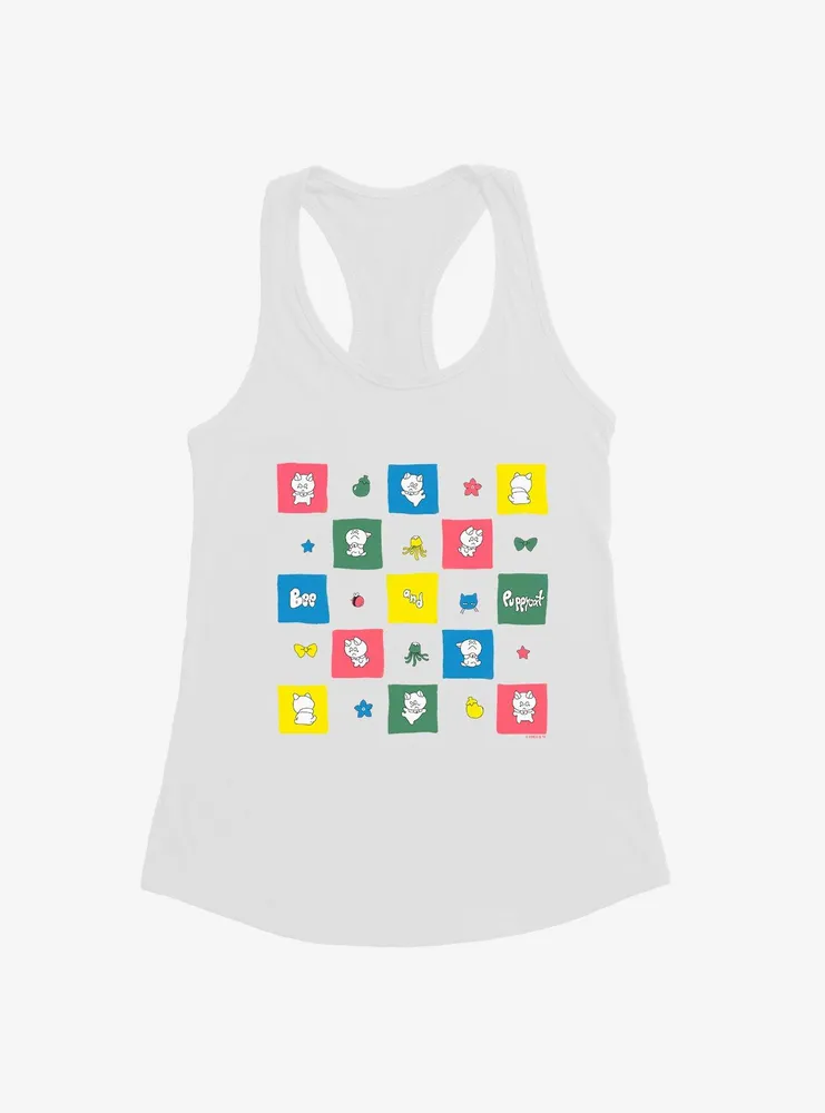 Bee And Puppycat Checkerboard Icons Womens Tank Top