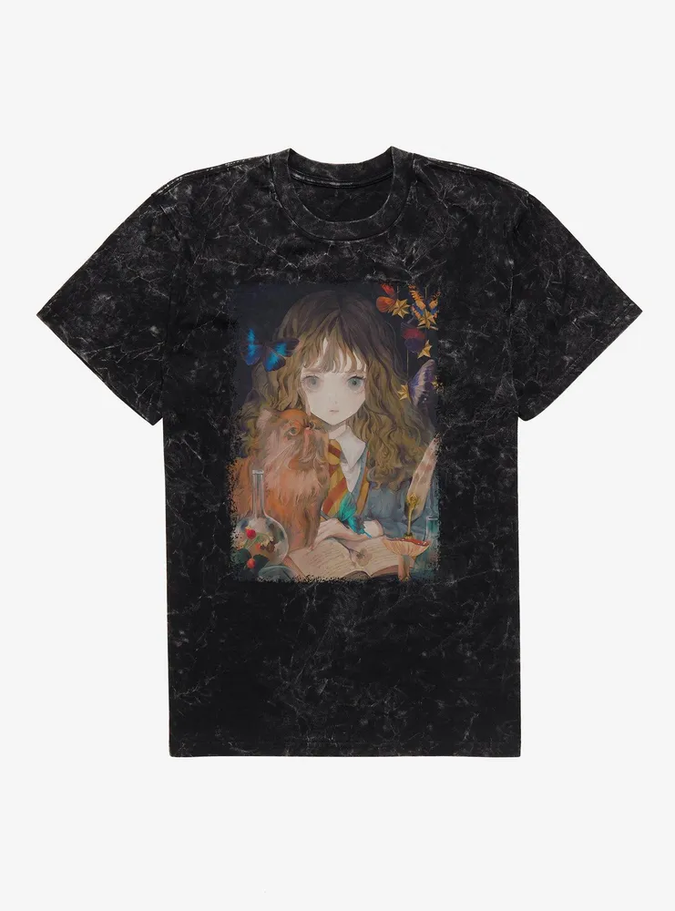 Harry Potter Anime Neo-Classical Hermione Mineral Wash T-Shirt