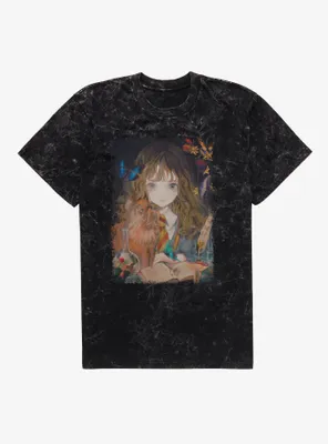 Harry Potter Anime Neo-Classical Hermione Mineral Wash T-Shirt