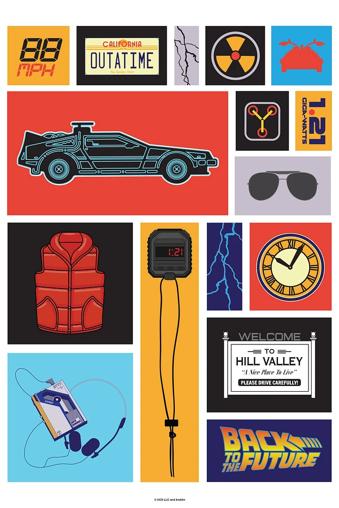 Back To The Future Icons Poster