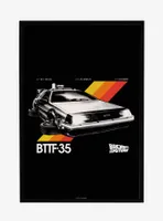 Back To The Future Delorean Flying Framed Poster