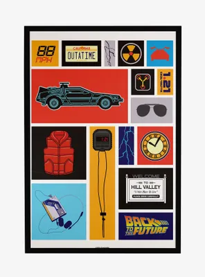 Back To The Future Icons Framed Poster