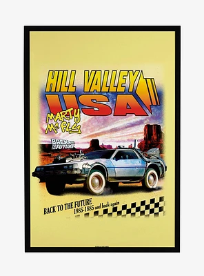 Back To The Future Hill Valley USA Marty McFly Framed Poster