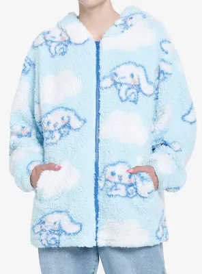 Cinnamoroll Sherpa Girls Oversized Hoodie