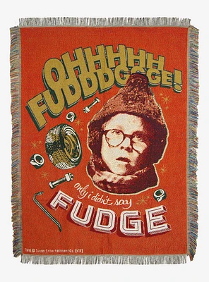 A Christmas Story Oh Fudge Woven Tapestry Throw Blanket