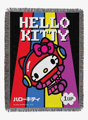 Hello Kitty Cute Game Woven Tapestry Throw Blanket