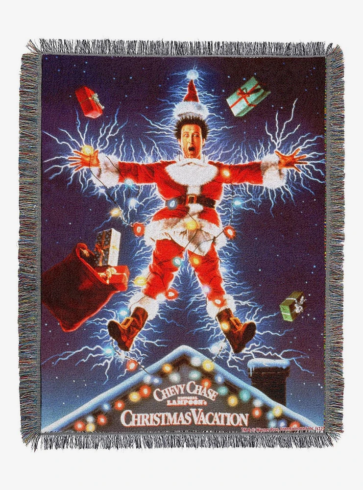 National Lampoon's Christmas Vacation Shocking Chevy Woven Tapestry Throw Blanket