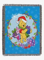 Disney Winnie The Pooh Homemade Holiday Woven Tapestry Throw Blanket