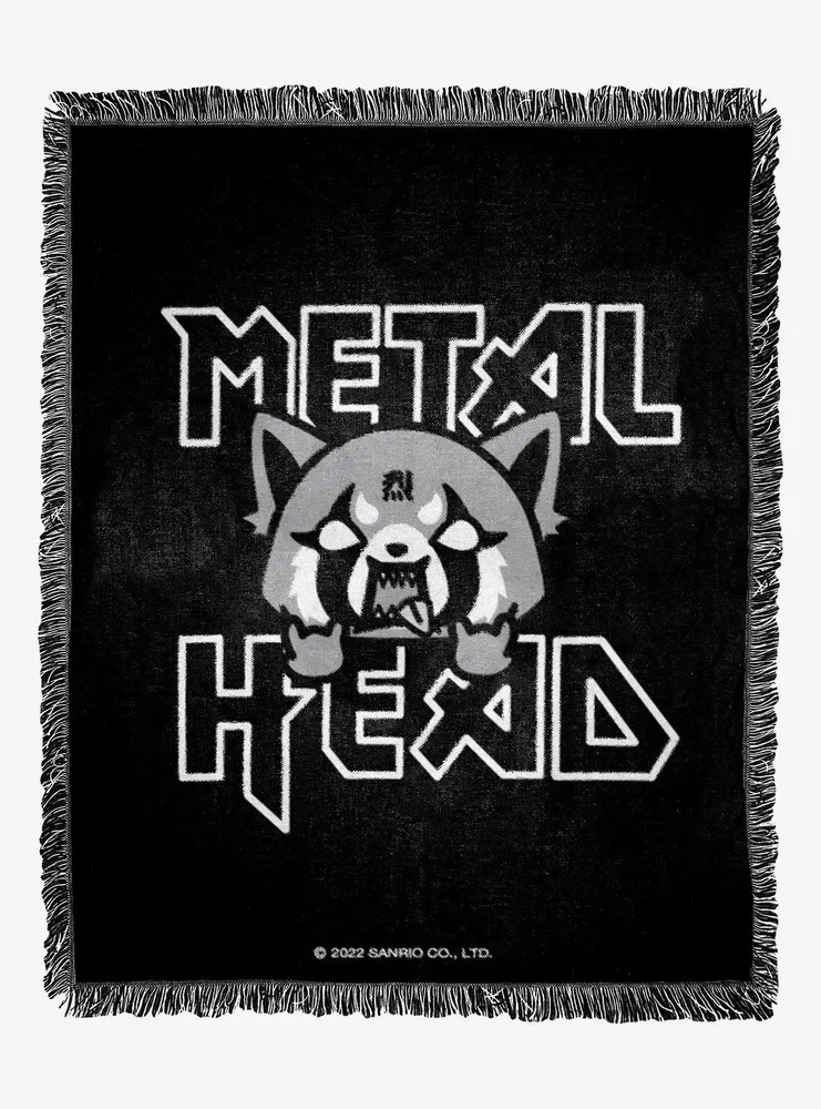 Aggretsuko Metal Head Woven Jacquard Throw Blanket