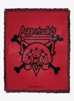 Aggretsuko Red Growl Woven Jacquard Throw Blanket