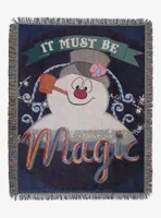 Frosty The Snowman It's Magic Woven Tapestry Throw Blanket
