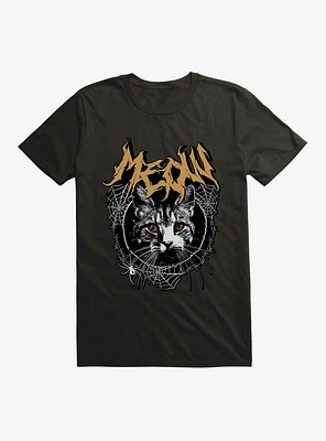 Cat Meow Spiderweb Metal T-Shirt