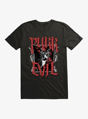 Cat Purr Evil Goth Frame T-Shirt