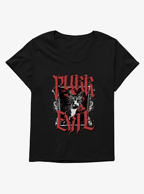 Cat Purr Evil Goth Frame Girls T-Shirt Plus