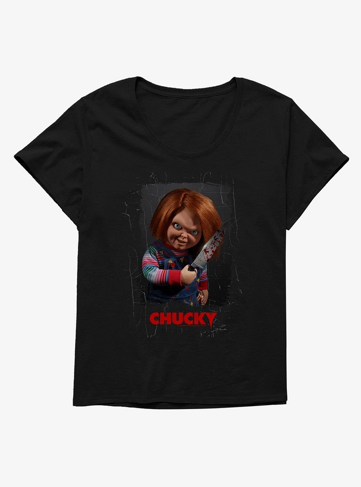 Chucky TV Series Bloody Knife Girls T-Shirt Plus