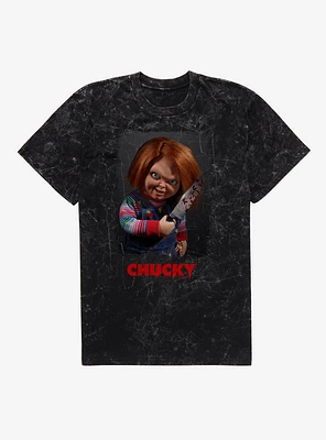 Chucky TV Series Bloody Knife Mineral Wash T-Shirt