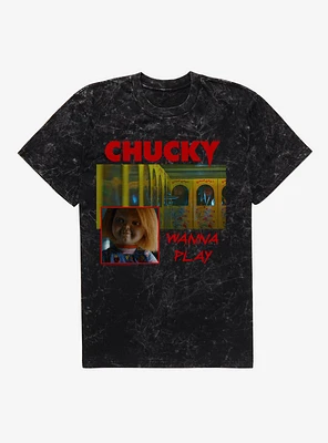Chucky TV Series Good Guys Wanna Play Mineral Wash T-Shirt