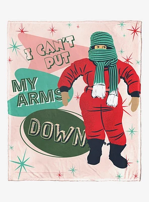 A Christmas Story Can't Put My Arms Down Blanket