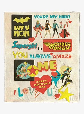 DC Comics Justice League Super Mom Throw Blanket