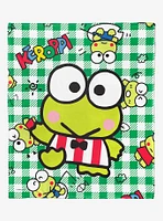 Keroppi Playtime Plaid Silk Touch Throw Blanket