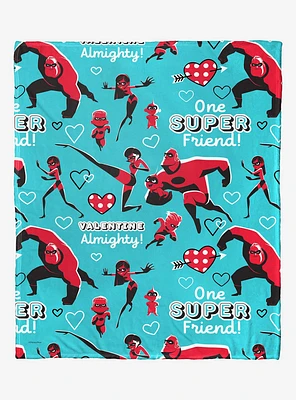 Disney Pixar The Incredibles Super Valentine Blanket