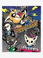 Aggretsuko Metal Band Silk Touch Throw Blanket