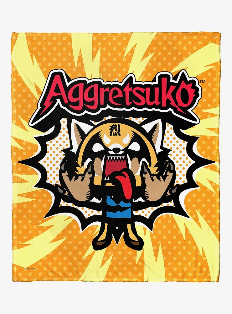 Aggretsuko Rock On Silk Touch Throw Blanket