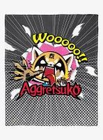 Aggretsuko Wooo! Silk Touch Throw Blanket