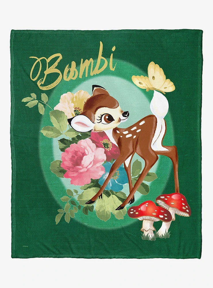 Disney Bambi 80th Celebration Bambi Bouquet Throw Blanket