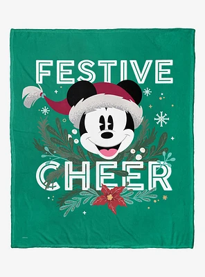 Disney Mickey Mouse Festive Cheer Throw Blanket