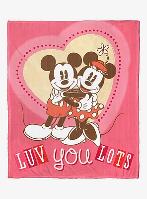 Disney Mickey Mouse Love You Lots Throw Blanket