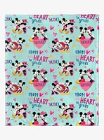 Disney Mickey Mouse Lovely Pattern Throw Blanket