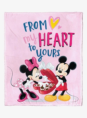 Disney Mickey Mouse My Heart To Yours Throw Blanket