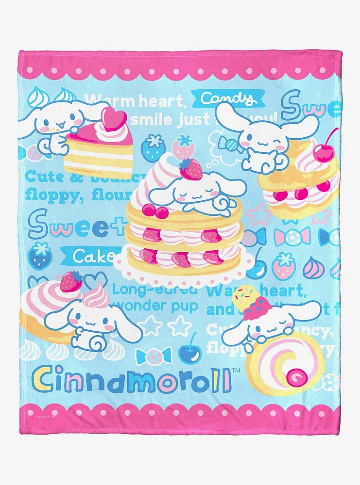 Cinnamoroll Cute And Bouncy Throw Blanket