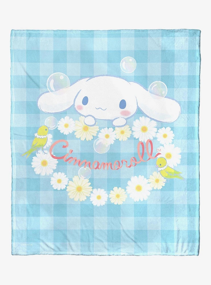 Cinnamoroll Daisy Blues Silk Touch Throw Blanket