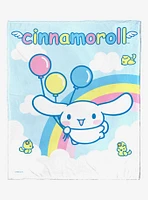 Cinnamoroll Rainbow Clouds Throw Blanket