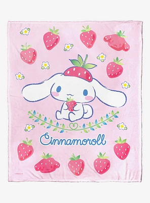 Cinnamoroll Sweet As Strawberries Throw Blanket