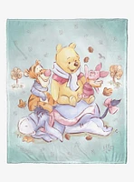 Disney Winnie The Pooh Autumn Happiness Throw Blanket