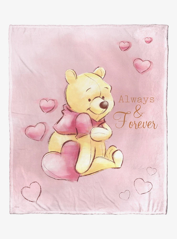 Disney Winnie The Pooh Love Always Pooh Throw Blanket