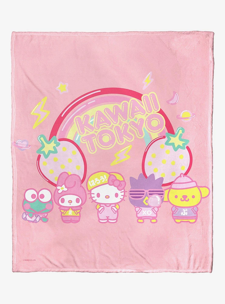 Sanrio Hello Kitty Fashion Friends Throw Blanket