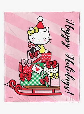 Sanrio Hello Kitty Happy Holidays Throw Blanket