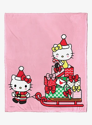 Sanrio Hello Kitty Sweet Lil Sleigh Throw Blanket